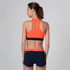 Kalenji BRASSIERE D'ATHLETISME FEMME BLEUE ET ORANGE 10 Kalenji BRASSIERE D'ATHLETISME FEMME BLEUE ET ORANGE -Sport Style Soldes brassiere dathletisme femme bleue et orange 11