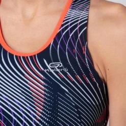 Kalenji BRASSIERE D'ATHLETISME FEMME BLEUE ET ORANGE -Sport Style Soldes brassiere dathletisme femme bleue et orange 5