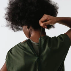 Kalenji Combishort Running Femme - Dry+ Kaki -Sport Style Soldes combishort running femme dry kaki 2