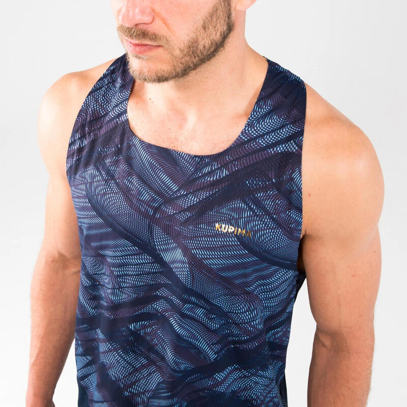 Kalenji DEBARDEUR D'ATHLETISME HOMME BLEU 4 Kalenji DEBARDEUR D'ATHLETISME HOMME BLEU – Image 2