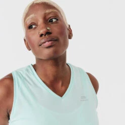 Kalenji Débardeur Respirant Running Femme - Dry Vert Clair -Sport Style Soldes debardeur respirant running femme dry vert clair 2
