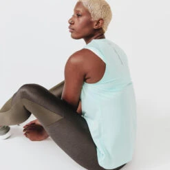 Kalenji Débardeur Respirant Running Femme - Dry Vert Clair -Sport Style Soldes debardeur respirant running femme dry vert clair 4