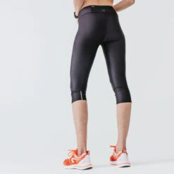 Kalenji Legging Court Running Femme - Dry Noir -Sport Style Soldes legging court running femme dry noir 1