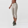 Kalenji Legging Court Running Femme - Support Beige -Sport Style Soldes legging court running femme support beige
