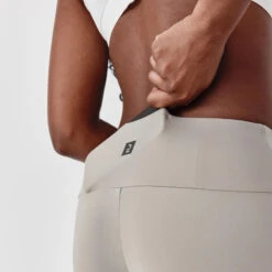 Kalenji Legging Court Running Femme - Support Beige -Sport Style Soldes legging court running femme support beige 4