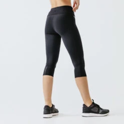 Kalenji Legging Court Running Femme - Support Noir -Sport Style Soldes legging court running femme support noir 2