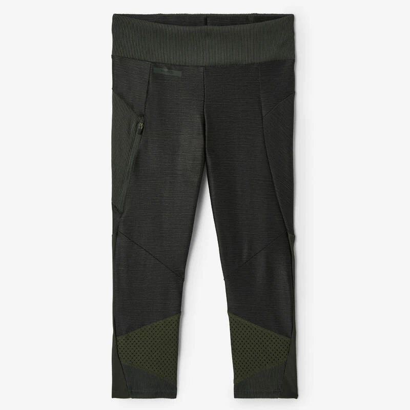 Kalenji Legging Court Running Respirant Femme - Dry+ Feel Kaki 4 Kalenji Legging Court Running Respirant Femme - Dry+ Feel Kaki – Image 2