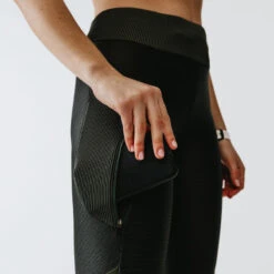 Kalenji Legging Court Running Respirant Femme - Dry+ Feel Kaki -Sport Style Soldes legging court running respirant femme dry feel kaki 14