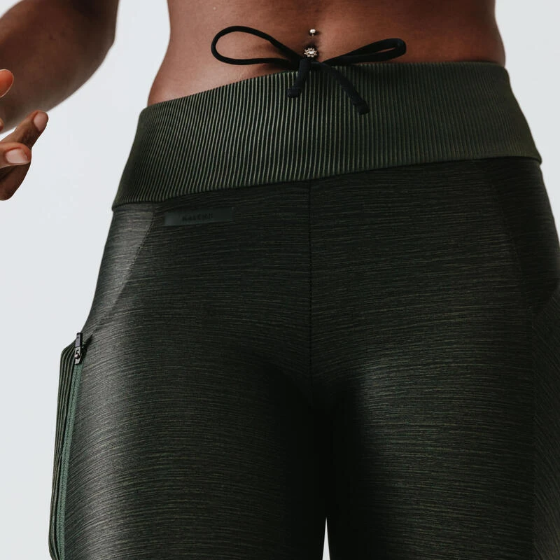 Kalenji Legging Long Running Respirant Femme - Dry+ Feel Kaki 6 Kalenji Legging Long Running Respirant Femme - Dry+ Feel Kaki – Image 4