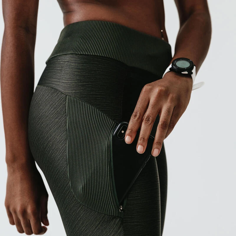 Kalenji Legging Long Running Respirant Femme - Dry+ Feel Kaki 7 Kalenji Legging Long Running Respirant Femme - Dry+ Feel Kaki – Image 5