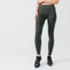 Kalenji Legging Running Long Chaud Femme - Warm+ Kaki -Sport Style Soldes legging running long chaud femme warm kaki