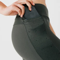 Kalenji Legging Running Long Chaud Femme - Warm+ Kaki -Sport Style Soldes legging running long chaud femme warm kaki 2