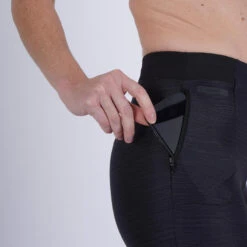 Kalenji Legging Running Respirant Femme - Run Dry 500 Noir Chiné -Sport Style Soldes legging running respirant femme run dry 500 noir chine 1