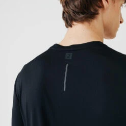 Kalenji Men's Running Breathable Long-Sleeved T-shirt Sun Protect - Black -Sport Style Soldes mens running breathable long sleeved t shirt sun protect black 4