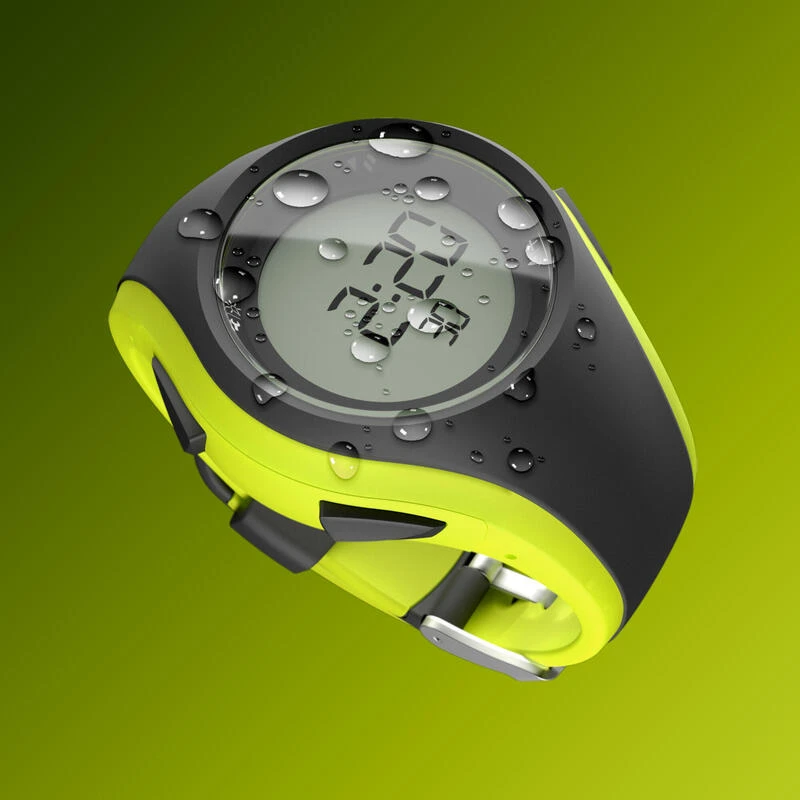 Kalenji Montre Chronomètre De Course à Pied W200 M Grise Jaune 5 Kalenji Montre Chronomètre De Course à Pied W200 M Grise Jaune – Image 3