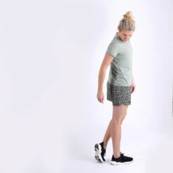 Kalenji Short Printé Running Femme - Dry Vert Foncé -Sport Style Soldes short printe running femme dry vert fonce 1