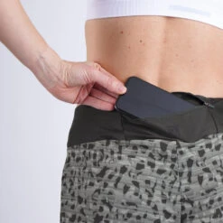 Kalenji Short Printé Running Femme - Dry Vert Foncé -Sport Style Soldes short printe running femme dry vert fonce 5