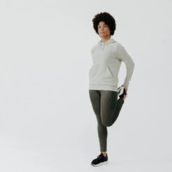 Kalenji Sweat à Capuche Running Chaud Femme - Hood 500 Kaki -Sport Style Soldes sweat a capuche running chaud femme hood 500 kaki 9