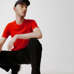 Kalenji T-shirt De Running Respirant Homme - KIPRUN 100 Dry Rouge -Sport Style Soldes t shirt de running respirant homme kiprun 100 dry rouge 2