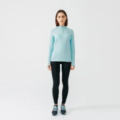 Kalenji T-shirt Manches Longues Chaud Running Femme - Zip Warm Bleu Clair 11 Kalenji T-shirt Manches Longues Chaud Running Femme - Zip Warm Bleu Clair -Sport Style Soldes t shirt manches longues chaud running femme zip warm bleu clair 2