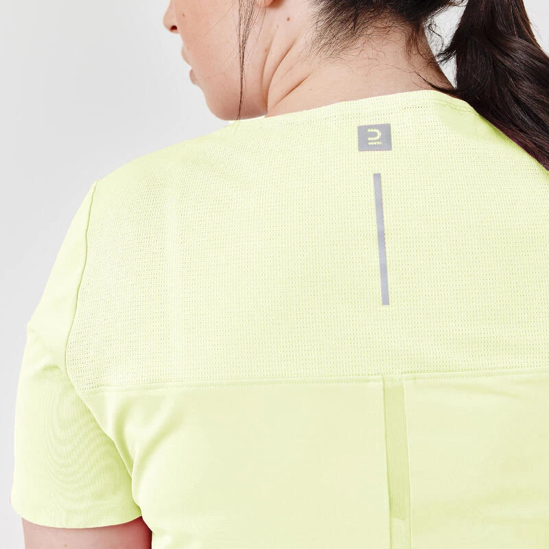 Kalenji T-shirt Respirant Running Femme - Dry+ Breath Jaune Fluo 5 Kalenji T-shirt Respirant Running Femme - Dry+ Breath Jaune Fluo – Image 3
