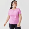 Kalenji T-shirt Respirant Running Femme - Dry+ Breath Rose -Sport Style Soldes t shirt respirant running femme dry breath rose
