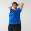 Kalenji T-shirt Respirant Running Femme (grande Taille) - Dry Bleu -Sport Style Soldes t shirt respirant running femme grande taille dry bleu