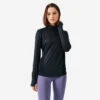 Kalenji T-shirt Running Manches Longues 1/2 Zip Femme - Dry+ Noir 1 Kalenji T-shirt Running Manches Longues 1/2 Zip Femme - Dry+ Noir -Sport Style Soldes t shirt running manches longues 12 zip femme dry noir