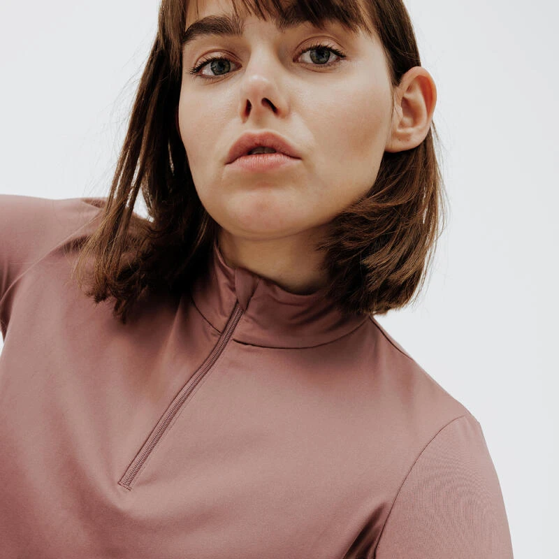 Kalenji T-shirt Running Manches Longues 1/2 Zip Femme - Dry+ Violet 6 Kalenji T-shirt Running Manches Longues 1/2 Zip Femme - Dry+ Violet – Image 4