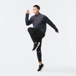 Kalenji T-shirt Running Manches Longues Chaud Homme - Warm 500 Noir -Sport Style Soldes t shirt running manches longues chaud homme warm 500 noir 3