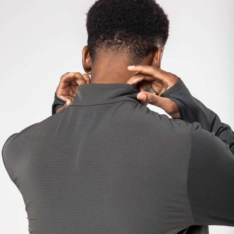 Kalenji T-shirt Running Manches Longues Chaud Homme - Warm 500 Vert Foncé 7 Kalenji T-shirt Running Manches Longues Chaud Homme - Warm 500 Vert Foncé – Image 5