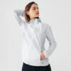 Kalenji Veste à Capuche Running Déperlante Femme - Rain Blanche -Sport Style Soldes veste a capuche running deperlante femme rain blanche
