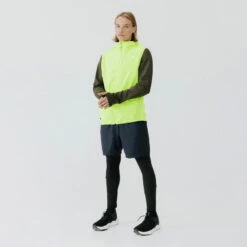 VESTE COUPE VENT SANS MANCHES DE RUNNING HOMME KALENJI RUN WIND JAUNE FLUO -Sport Style Soldes veste coupe vent sans manches de running homme kalenji run wind jaune fluo 5