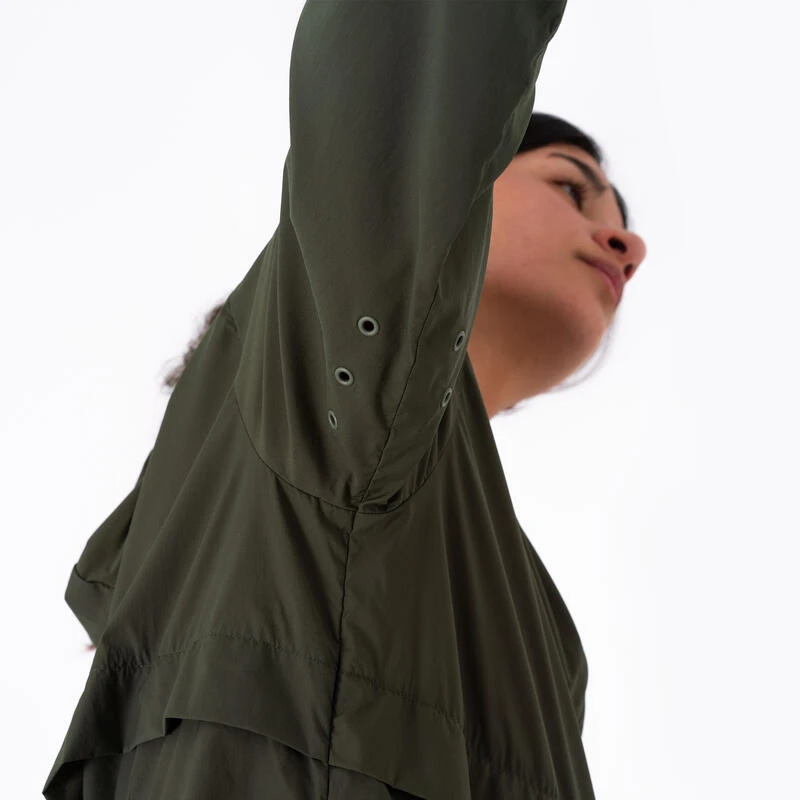 Kalenji Veste Running Coupe Vent Femme - Wind Breath Kaki 6 Kalenji Veste Running Coupe Vent Femme - Wind Breath Kaki – Image 4